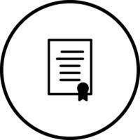 Simple achievement certification emblem icon inside a circle isolated over white background art vector