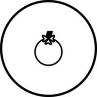 Minimalist tomato art in a circle representing fresh produce and healthy eating concept vector