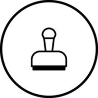 Minimalist stamp icon representing authority confirmation and acceptance within a circle conveying official status illustration vector