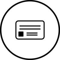 Minimalist representation business card contact information exchange showcasing communication networking icon with circular border vector