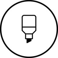 Minimalist marker icon illustration in a circle perfect for educational app or icon design and presentations vector