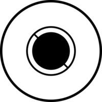 Conceptual abstract representation with intersecting lines inside a circle showcases minimalist design and technical precision for graphical elements vector