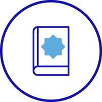 Islamic book with star symbol icon design template illustration is perfect for creative projects vector