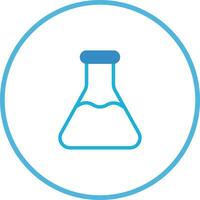 Illustrative scientific conical flask icon design emphasizing chemistry laboratory experiments and pharmaceutical exploration showcasing educational science vector