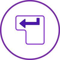 Enter key icon in rounded frame symbolising input control actions and function on device keyboards vector