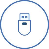 Elegant usb drive icon illustration depicting modern technology symbolizing data storage and transfer possibilities in digital devices vector