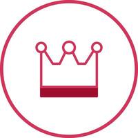Elegant simple crown design icon for royalty luxury and leadership concepts in modern style and minimalism vector
