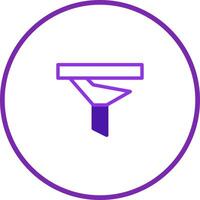 Elegant purple funnel icon illustration a symbol for filtration and selection process for websites or presentations vector