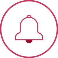 Elegant notification bell icon in circle for user alerts and reminder system with style vector