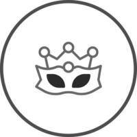 Elegant masquerade ball invitation featuring a carnival mask and crown icon for festive events vector
