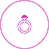 Elegant engagement ring outline icon illustration representing love commitment and celebration of special occasions perfect for valentine designs vector