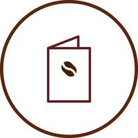 Coffee shop menu illustration showcasing bean graphic in a minimalist style perfect for branding vector