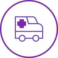 Ambulance service icon depicting healthcare professionals transportation and emergency response vehicle for urgent medical assistance or life saving vector