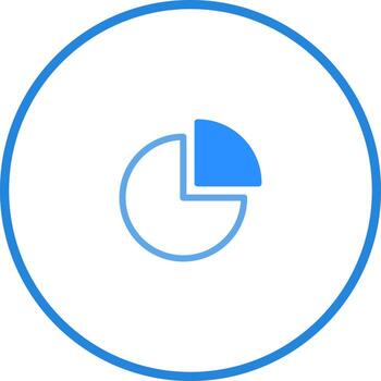 un sencillo tarta gráfico gráfico ilustrando datos análisis y visual representación de Estadísticas para negocio utilizar vector