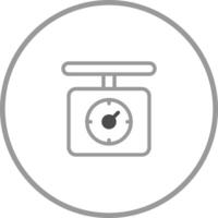 A minimalist illustration of a kitchen scale emphasizing precision in measurement and balanced portion control for healthy cooking vector