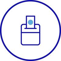A minimal illustration of a voting ballot box with a paper going in for elections process voting concept vector