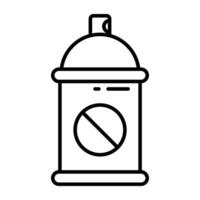 Editable Linear design icon of fire hydrant vector