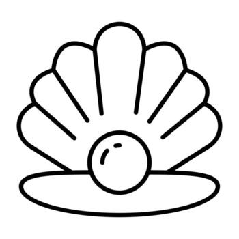 Conceptual linear Linear design icon of seashell vector