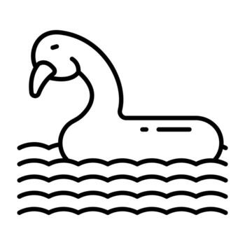 editable lineal diseño icono de Pato vector