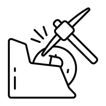 Trendy linear design of bitcoin mining vector