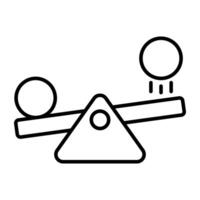 A unique design icon of seesaw vector