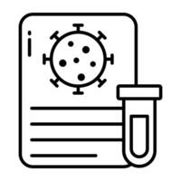 A linear linear design icon of mobile data analytics vector