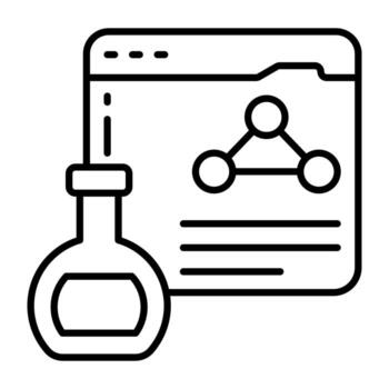 un editable lineal diseño icono de en línea experimentar vector