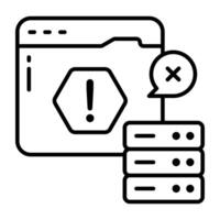 A perfect icon of server error vector
