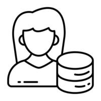 An icon of database manager vector