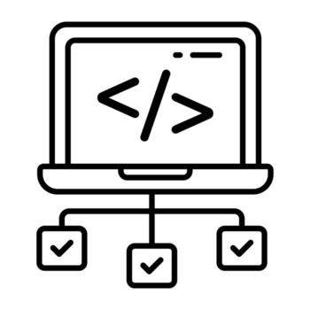 un icono de sistema codificación vector