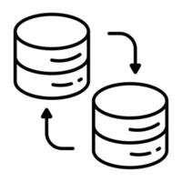 A linear linear design icon of online experiment vector