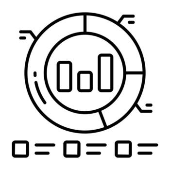 Editable icon of data analytics vector