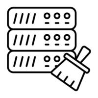 Trendy linear design of database cleaning vector