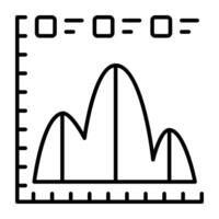 Trendy linear design icon of business graph vector