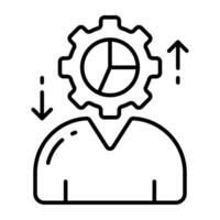 A colored icon of data manager vector
