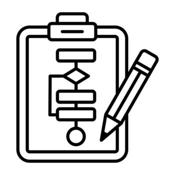 conceptual lineal lineal diseño icono de algoritmo vector