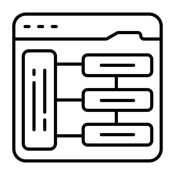 conceptual lineal lineal diseño icono de web jerarquía vector