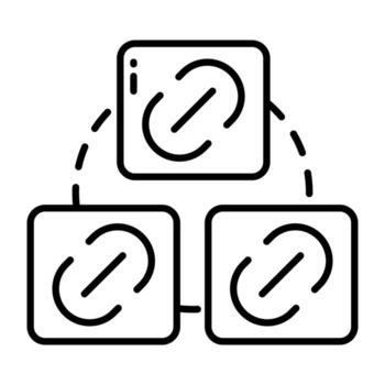 Hyperlink icon, editable vectors