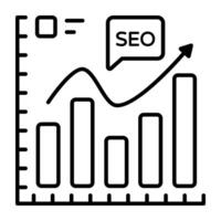 Modern linear design icon of seo infographic vector