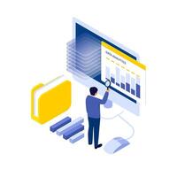 Data analytics visualization concept vector