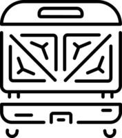 A line style icon representing sandwich maker vector