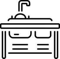 A linear style icon depicting sink vector