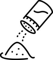 A linear style icon depicting spice shaker vector