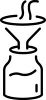 A outline style icon showing pouring funnel vector