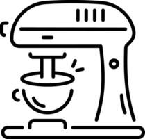 A outline style icon showing electric beater vector