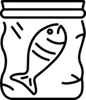 A linear style icon depicting frozen food vector