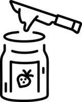 A line style icon representing fruit jam vector