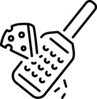 A line style icon representing cheese grater vector