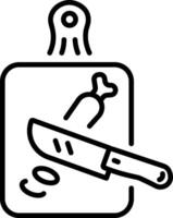 A line style icon representing cutting board vector