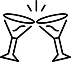 A line style icon representing cheers vector